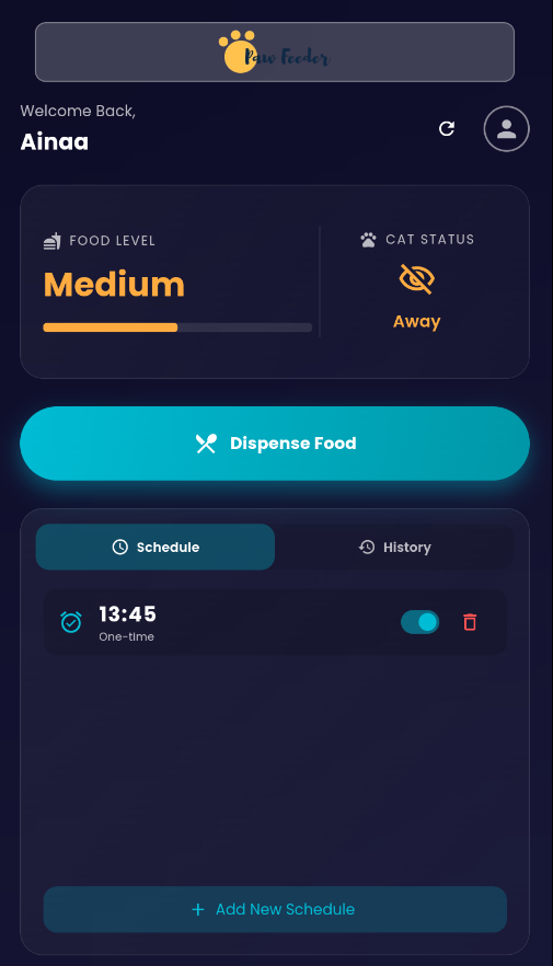 PawPal app - user home